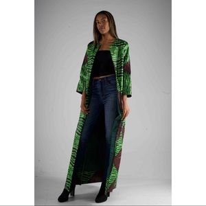 Green Ankara Kimono